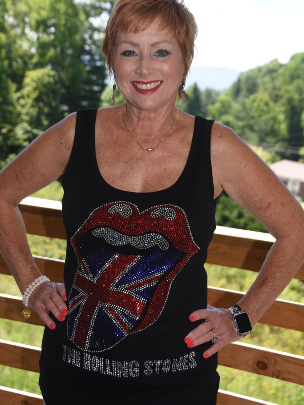 The Rolling Stones British Flag rhinestone tank XS  S M L XL XXL 1X 2X 3X 4X 5X